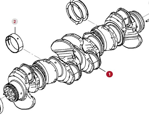 Fendt 936 Gen 7 Silnik D1556LE523 Wał Korbowy H218PF150081A CZĘŚCI - Veivaksel for Landbruksteknikk: bilde 1 Fendt 936 Gen 7 Silnik D1556LE523 Wał Korbowy H218PF150081A CZĘŚCI - Veivaksel for Landbruksteknikk: bilde 1