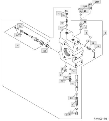 John Deere 7830 Blok Zaworów RE254025 - Hydraulikk for Landbruksteknikk: bilde 1 John Deere 7830 Blok Zaworów RE254025 - Hydraulikk for Landbruksteknikk: bilde 1