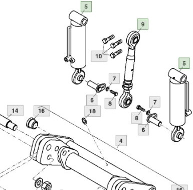 John Deere 7830 Siłownik Hydrauliczny Łącze Środkowe RE192527 RE192527 - Hydraulisk sylinder for Landbruksteknikk: bilde 2 John Deere 7830 Siłownik Hydrauliczny Łącze Środkowe RE192527 RE192527 - Hydraulisk sylinder for Landbruksteknikk: bilde 2