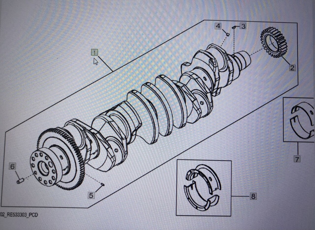 John Deere - wał korbowy John Deere 8345R 7250R 7290R 8235R 8260R 8370R RE565972 - Veivaksel for Landbruksteknikk: bilde 1 John Deere - wał korbowy John Deere 8345R 7250R 7290R 8235R 8260R 8370R RE565972 - Veivaksel for Landbruksteknikk: bilde 1