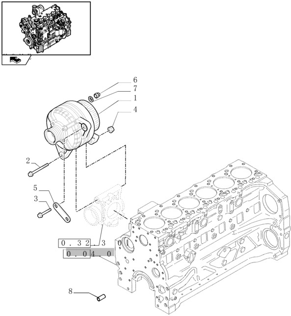 New Holland T6010 Alternator 14v, 150a, w/ pulley 84141453 - Dynamo for Landbruksteknikk: bilde 1 New Holland T6010 Alternator 14v, 150a, w/ pulley 84141453 - Dynamo for Landbruksteknikk: bilde 1