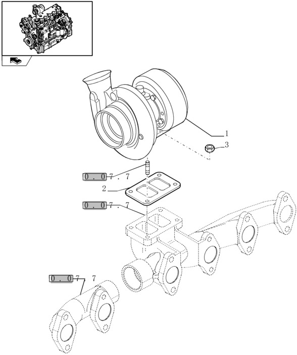 New Holland T6090 Regen turbosprezarka 2854829R - Turbolader for Landbruksteknikk: bilde 1 New Holland T6090 Regen turbosprezarka 2854829R - Turbolader for Landbruksteknikk: bilde 1