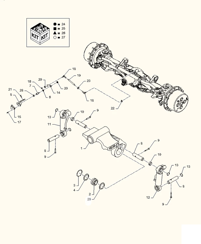 New Holland T6090 T6070 Sworzeń 87406468 - Fjæring for Traktor: bilde 1 New Holland T6090 T6070 Sworzeń 87406468 - Fjæring for Traktor: bilde 1