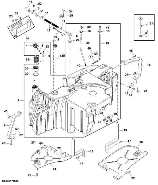 RE266566 John Deere 8345R - Zbiornik paliwa - Drivstofftank for Traktor: bilde 1 RE266566 John Deere 8345R - Zbiornik paliwa - Drivstofftank for Traktor: bilde 1