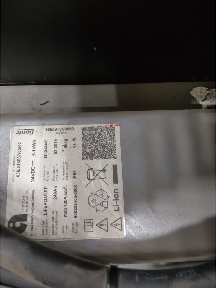 Battery 24V 240Ah - Batteri for Materialhåndteringsutstyr: bilde 2 Battery 24V 240Ah - Batteri for Materialhåndteringsutstyr: bilde 2
