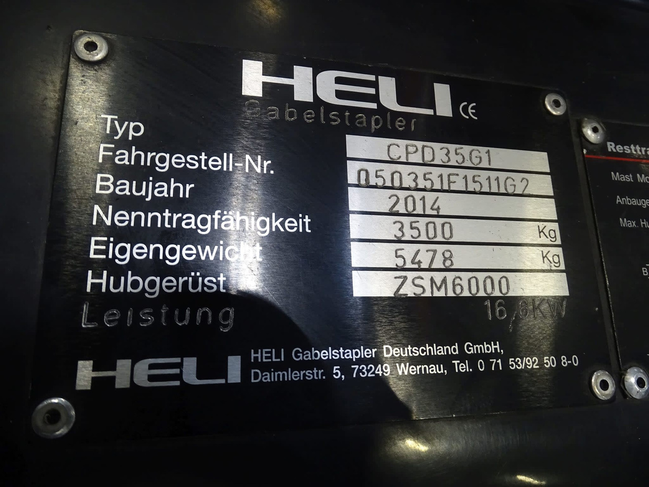 Heli CPD35G1 - El-truck: bilde 2 Heli CPD35G1 - El-truck: bilde 2