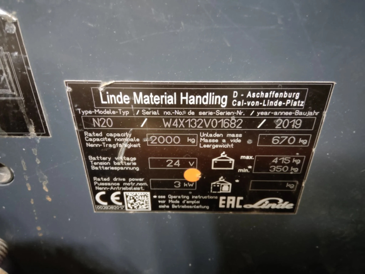 Linde N20/540mm/2400mm - Plukketruck: bilde 5 Linde N20/540mm/2400mm - Plukketruck: bilde 5