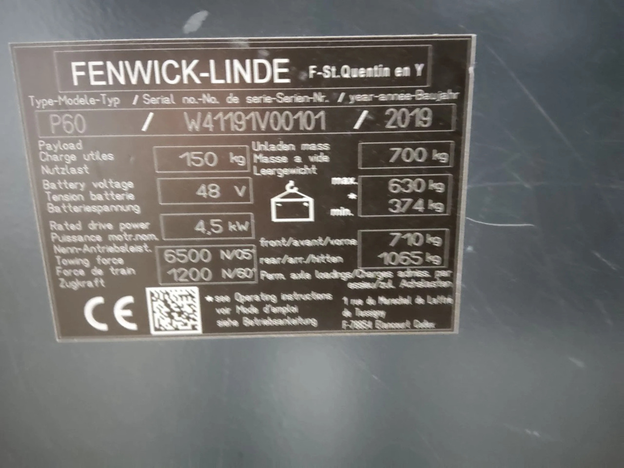 Linde P60 - Elektrisk trekkvogn: bilde 4 Linde P60 - Elektrisk trekkvogn: bilde 4