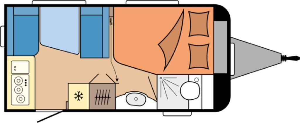 Hobby De Luxe 400 SFe 1500kg., Fahrradträger - Campingvogn: bilde 2 Hobby De Luxe 400 SFe 1500kg., Fahrradträger - Campingvogn: bilde 2