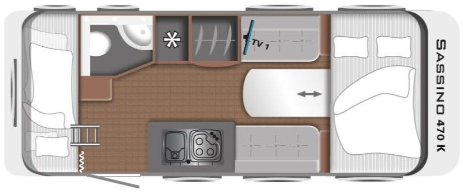 LMC Sassino 470 K 1500kg, Vorzelt, Mover, City - Campingvogn: bilde 2 LMC Sassino 470 K 1500kg, Vorzelt, Mover, City - Campingvogn: bilde 2