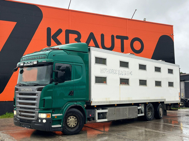 Scania G 480 6x2*4 BOX L=9212 mm / COOLANT LEAKAGE ON 3 RD CYLINDER - Dyretransport lastebil: bilde 1 Scania G 480 6x2*4 BOX L=9212 mm / COOLANT LEAKAGE ON 3 RD CYLINDER - Dyretransport lastebil: bilde 1