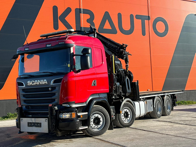 Scania R 520 8x4 COMBI / HIAB 1058E-8 + JIB / PLATFORM L=6269 mm - Planbil, Kranbil: bilde 2 Scania R 520 8x4 COMBI / HIAB 1058E-8 + JIB / PLATFORM L=6269 mm - Planbil, Kranbil: bilde 2
