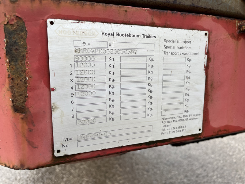 Nooteboom OVB-90-05 / 5 axle 12 Ton Hydraulic / BPW Drum / Ballast Trailer - Åpen semitrailer: bilde 5 Nooteboom OVB-90-05 / 5 axle 12 Ton Hydraulic / BPW Drum / Ballast Trailer - Åpen semitrailer: bilde 5
