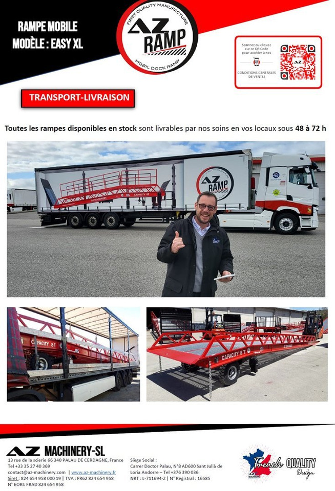 Ny Lasterampe AZ RAMP-EASY XL-8 LS. Long slope Mobil Loading Ramp 8 t Capacity: bilde 6