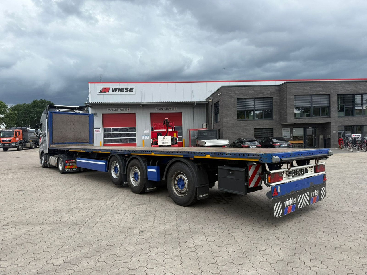 Krone Plattform Auflieger mit Tridec Zwangslenkung - Åpen semitrailer: bilde 1 Krone Plattform Auflieger mit Tridec Zwangslenkung - Åpen semitrailer: bilde 1