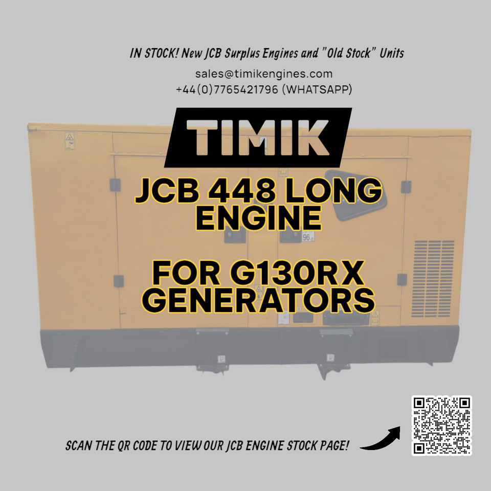 JCB 448 LONG ENGINE (FOR 320/40259) FITTED TO JCB G130RX GENERATORS - Motor: bilde 1 JCB 448 LONG ENGINE (FOR 320/40259) FITTED TO JCB G130RX GENERATORS - Motor: bilde 1