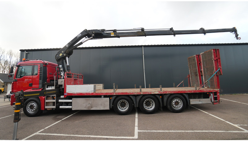 MAN TGA 35.400 8X4 MACHINE/CAR TRANSPORT WITH HIAB 244 EP-4 HI-DUO CRANE 364.000KM - Kranbil: bilde 1 MAN TGA 35.400 8X4 MACHINE/CAR TRANSPORT WITH HIAB 244 EP-4 HI-DUO CRANE 364.000KM - Kranbil: bilde 1