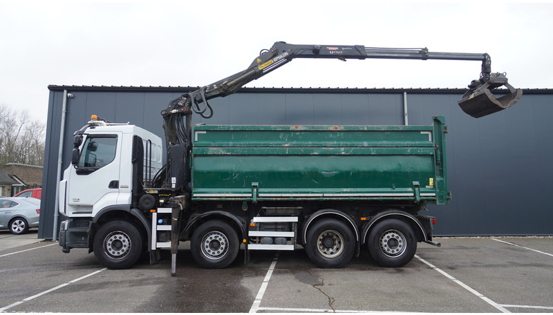 Renault PREMIUM 380 DXI 8X2/6 2 SIDE TIPPER WITH PLFINGER Q 170 Z CRANE.278.200KM - Kranbil: bilde 1 Renault PREMIUM 380 DXI 8X2/6 2 SIDE TIPPER WITH PLFINGER Q 170 Z CRANE.278.200KM - Kranbil: bilde 1