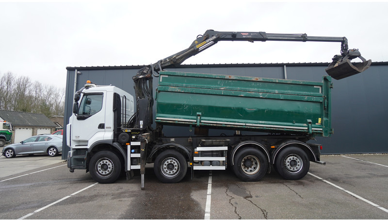 Renault PREMIUM 380 DXI 8X2/6 2 SIDE TIPPER WITH PLFINGER Q 170 Z CRANE.278.200KM - Kranbil: bilde 2 Renault PREMIUM 380 DXI 8X2/6 2 SIDE TIPPER WITH PLFINGER Q 170 Z CRANE.278.200KM - Kranbil: bilde 2