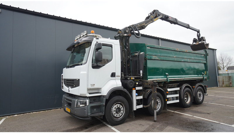 Renault PREMIUM 380 DXI 8X2/6 2 SIDE TIPPER WITH PLFINGER Q 170 Z CRANE.278.200KM - Kranbil: bilde 3 Renault PREMIUM 380 DXI 8X2/6 2 SIDE TIPPER WITH PLFINGER Q 170 Z CRANE.278.200KM - Kranbil: bilde 3