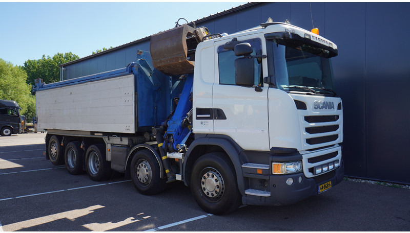 Leie Scania G 490 10X4 CABLE SYSTEM TRUCK WITH PALFINGER Q180Z95TR CRANE Scania G 490 10X4 CABLE SYSTEM TRUCK WITH PALFINGER Q180Z95TR CRANE: bilde 12