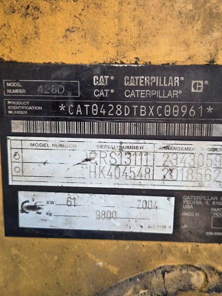 CAT 428D - Traktorgraver: bilde 4 CAT 428D - Traktorgraver: bilde 4