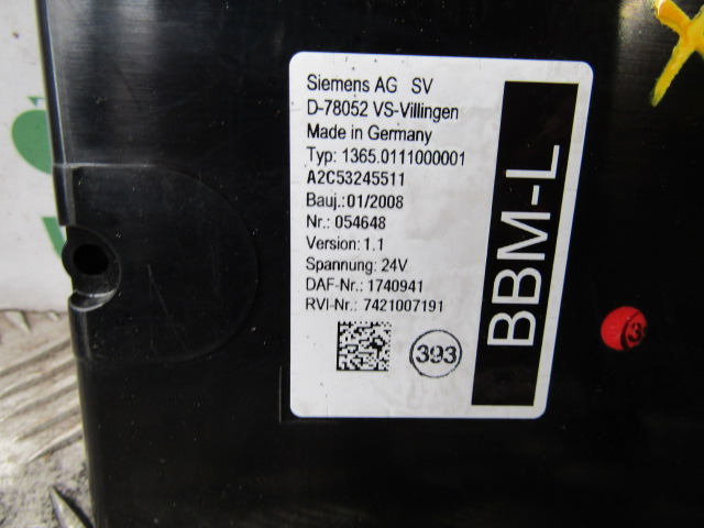 DAF XF 105 BBM-L ECU P/NO 1740941 - Styreenhet for Lastebil: bilde 2 DAF XF 105 BBM-L ECU P/NO 1740941 - Styreenhet for Lastebil: bilde 2