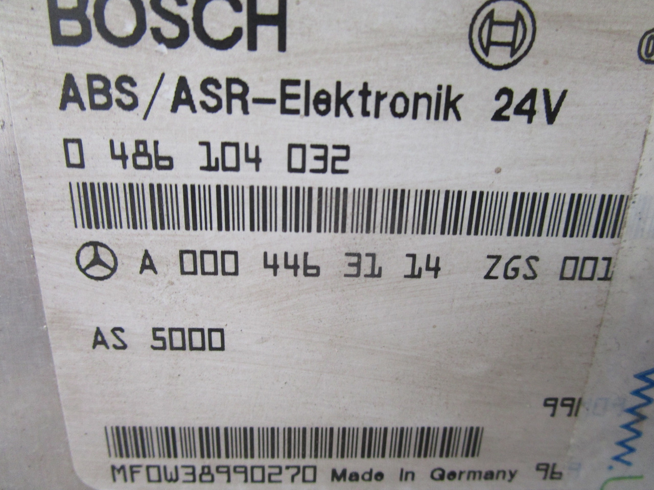 MERCEDES ATEGO ABS / ASR ECU P/NO A0004463114 - Bremsedeler for Lastebil: bilde 2 MERCEDES ATEGO ABS / ASR ECU P/NO A0004463114 - Bremsedeler for Lastebil: bilde 2