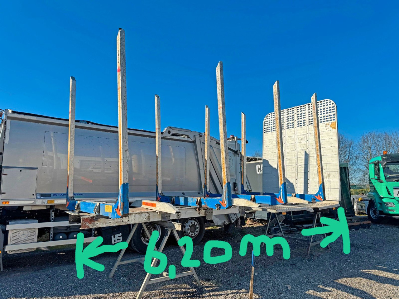 Holzwagenaufbau mit Rungen Aluminium - Kranbil: bilde 2 Holzwagenaufbau mit Rungen Aluminium - Kranbil: bilde 2