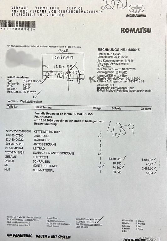 Komatsu PC228USLC 23200 Kg 107 Kw Komatsu PC228USLC 23200 Kg 107 Kw - Beltegraver: bilde 4 Komatsu PC228USLC 23200 Kg 107 Kw Komatsu PC228USLC 23200 Kg 107 Kw - Beltegraver: bilde 4
