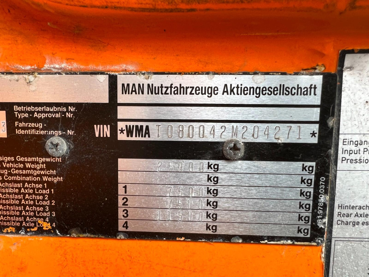 MAN 26.293 6X2 Motor & Getriebe gut MAN 26.293 6X2 Motor & Getriebe gut - Chassis lastebil: bilde 2 MAN 26.293 6X2 Motor & Getriebe gut MAN 26.293 6X2 Motor & Getriebe gut - Chassis lastebil: bilde 2