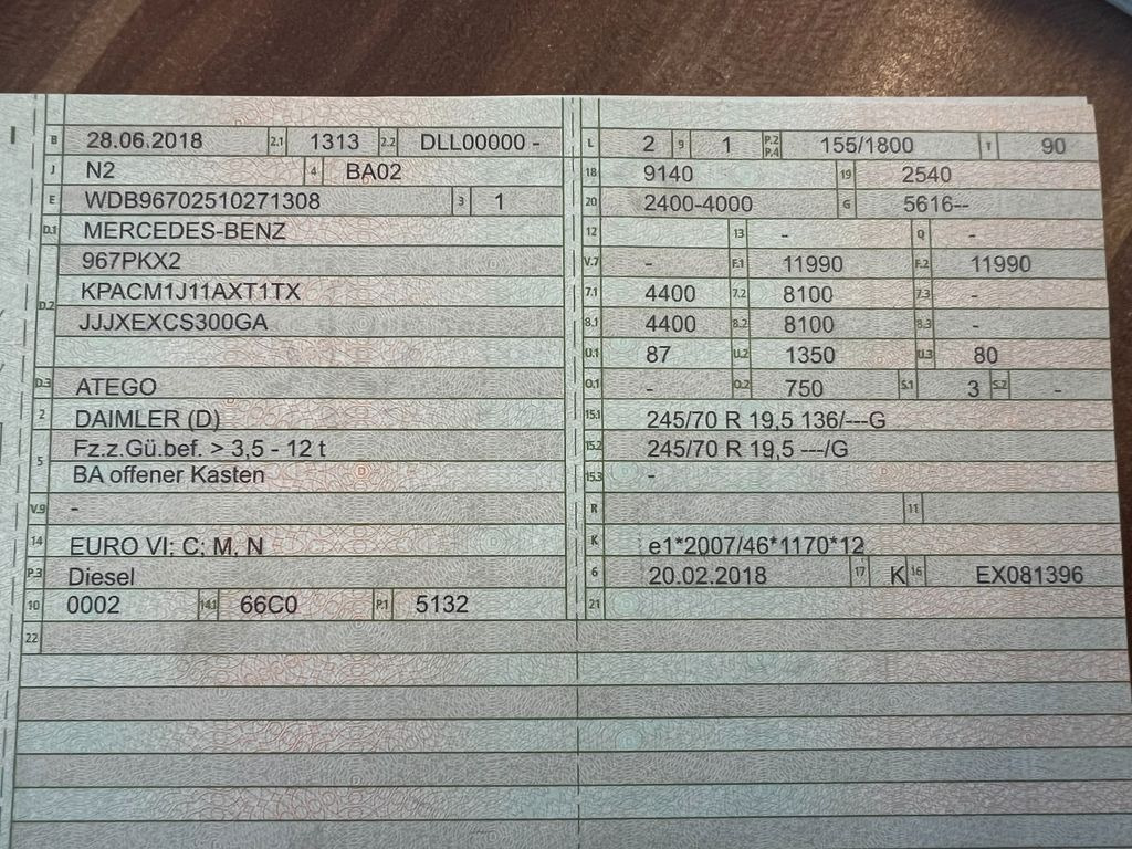 Mercedes-Benz 1221 4X2 offene Pritsche Mercedes-Benz 1221 4X2 offene Pritsche - Planbil: bilde 2 Mercedes-Benz 1221 4X2 offene Pritsche Mercedes-Benz 1221 4X2 offene Pritsche - Planbil: bilde 2