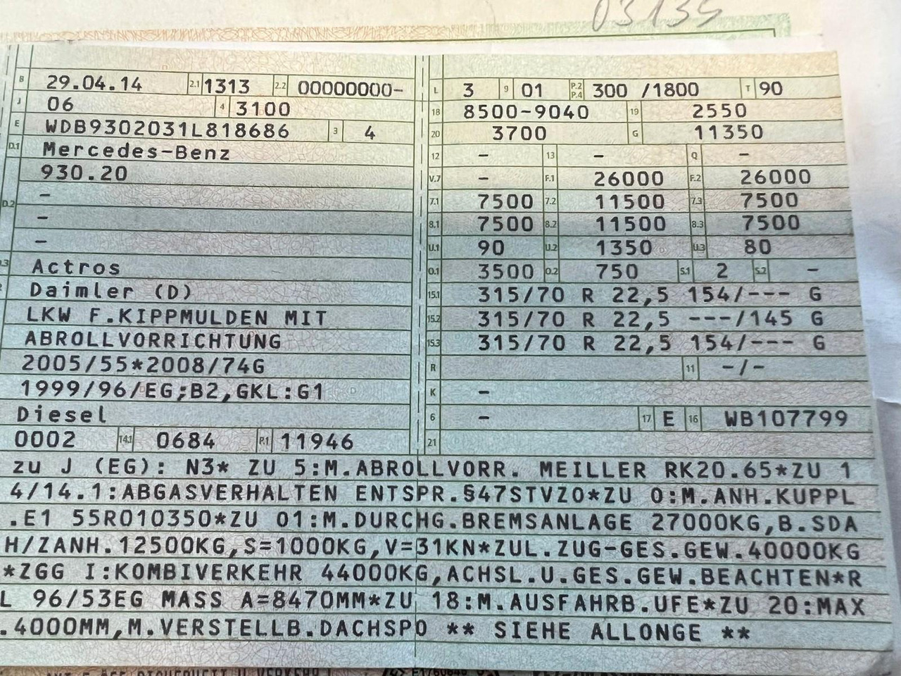 Mercedes-Benz 2541 6X2 Meiller Funk Zustand wie 200 tkm Mercedes-Benz 2541 6X2 Meiller RK 20.65 Funk | Top Zustand! - Krokbil: bilde 2 Mercedes-Benz 2541 6X2 Meiller Funk Zustand wie 200 tkm Mercedes-Benz 2541 6X2 Meiller RK 20.65 Funk | Top Zustand! - Krokbil: bilde 2