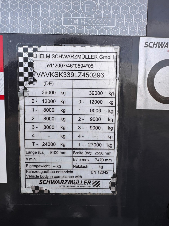 Schwarzmüller 3 Achs 24 Kubik Stahl / Stahl 2 X Liftachse - Tippsemi: bilde 4 Schwarzmüller 3 Achs 24 Kubik Stahl / Stahl 2 X Liftachse - Tippsemi: bilde 4