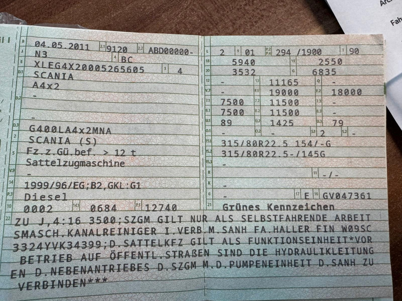 Scania G 400 Retarder & Kipphydraulik - Trekkvogn: bilde 2 Scania G 400 Retarder & Kipphydraulik - Trekkvogn: bilde 2