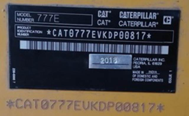 CAT 777E - Tipptruck: bilde 5 CAT 777E - Tipptruck: bilde 5