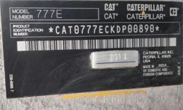 CAT 777E - Tipptruck: bilde 5 CAT 777E - Tipptruck: bilde 5