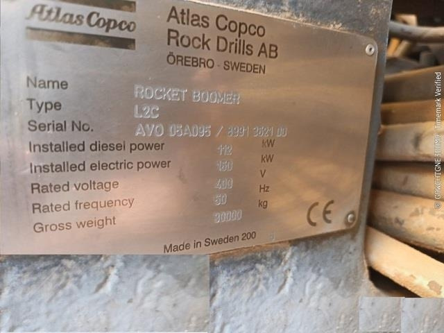 Atlas Copco Boomer L2C - Gruve maskin: bilde 5 Atlas Copco Boomer L2C - Gruve maskin: bilde 5