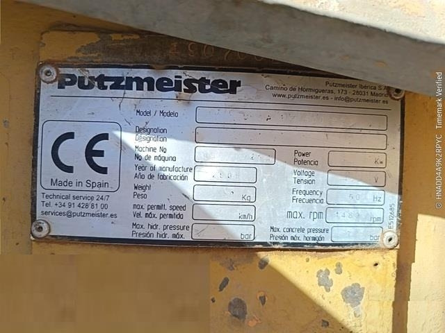 Putzmeister SPM500PC - Betongpumpe: bilde 5 Putzmeister SPM500PC - Betongpumpe: bilde 5
