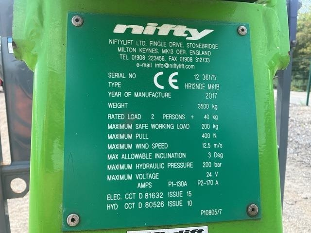 Niftylift HR12NDE - Bomlift: bilde 5 Niftylift HR12NDE - Bomlift: bilde 5