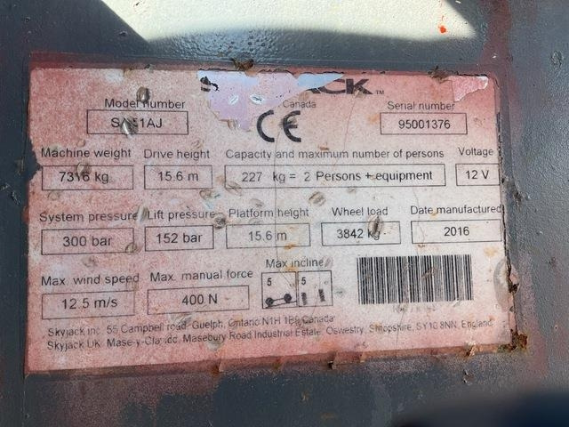 SkyJack SJ51AJ - Bomlift: bilde 5 SkyJack SJ51AJ - Bomlift: bilde 5