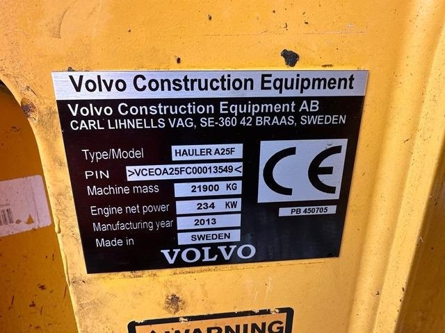 Volvo A25F - Rammestyrt dumper: bilde 5 Volvo A25F - Rammestyrt dumper: bilde 5
