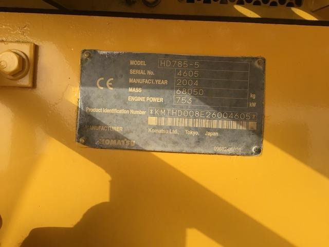 Komatsu HD785-5 - Tipptruck: bilde 5 Komatsu HD785-5 - Tipptruck: bilde 5