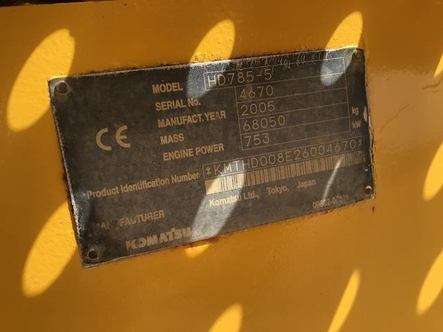 Komatsu HD785-5 - Tipptruck: bilde 5 Komatsu HD785-5 - Tipptruck: bilde 5