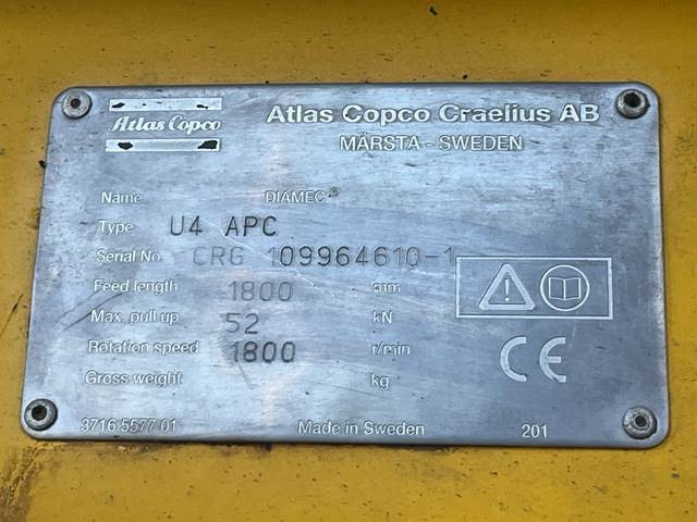 Atlas Copco Diamec U4 - Borustyr: bilde 5 Atlas Copco Diamec U4 - Borustyr: bilde 5