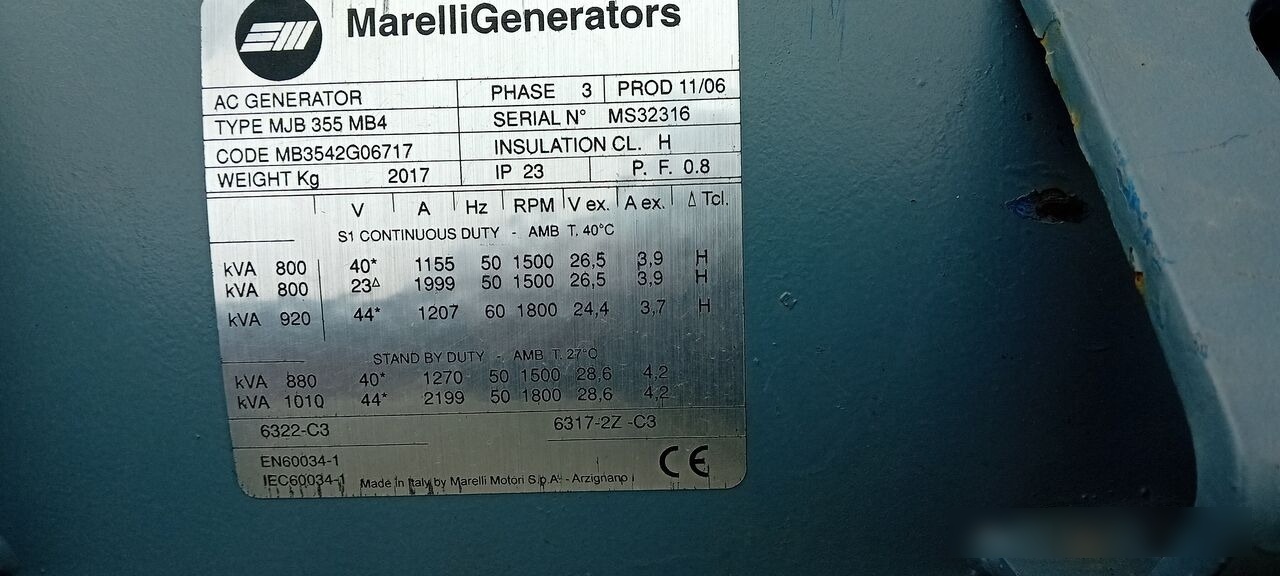 Ny Elektrisk generator MAN Agregat Prądotwórczy Generator Stamford MAN DIESEL 640 kw 800: bilde 9