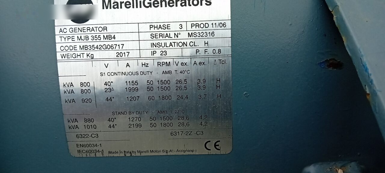 Ny Elektrisk generator MAN Agregat Prądotwórczy Generator Stamford MAN DIESEL 640 kw 800: bilde 8