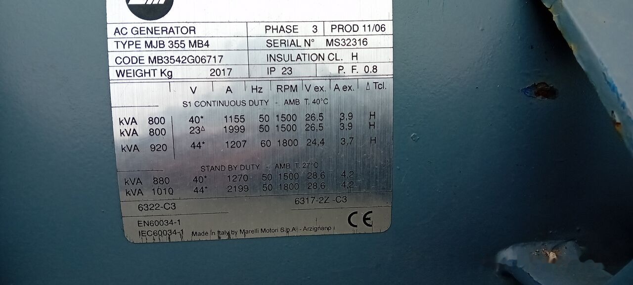 MAN MAN Generator Set Stamford 640 KW 800 KVA Diesel, 2017 Model, 931 HP, 8000 kg, Low Hours, For Sale in Poland - Elektrisk generator: bilde 5 MAN MAN Generator Set Stamford 640 KW 800 KVA Diesel, 2017 Model, 931 HP, 8000 kg, Low Hours, For Sale in Poland - Elektrisk generator: bilde 5