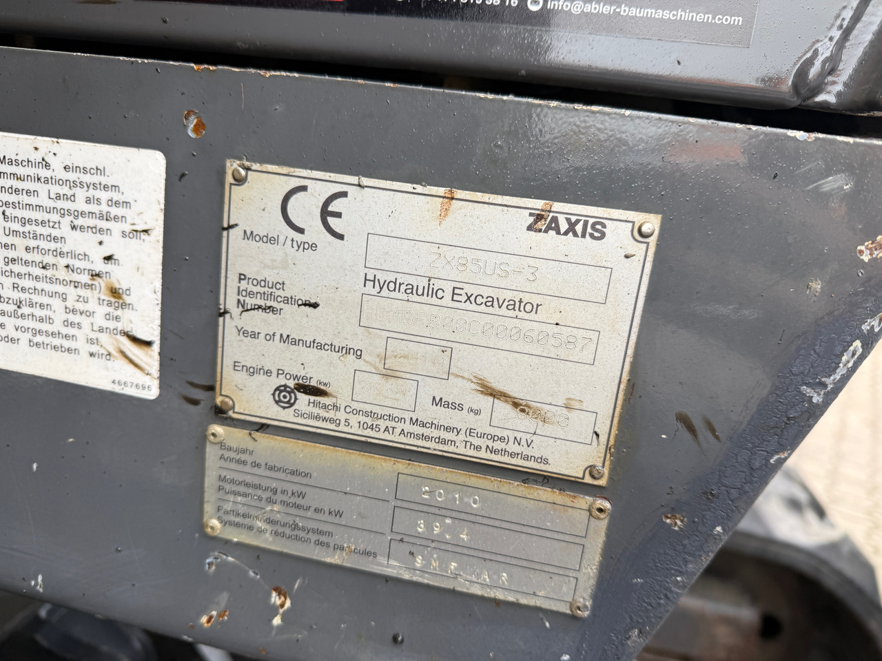 Gravemaskin Hitachi ZX85 US-3 Kompaktbagger SW: bilde 8