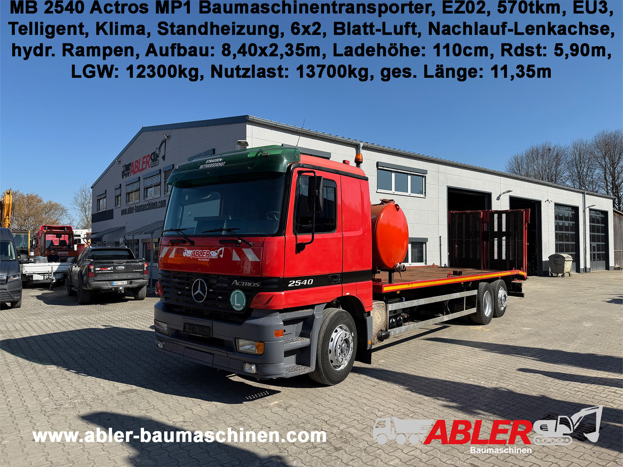 Mercedes-Benz 2540 Actros MP1 Baumaschinentrnasporter - Lastebil: bilde 1 Mercedes-Benz 2540 Actros MP1 Baumaschinentrnasporter - Lastebil: bilde 1